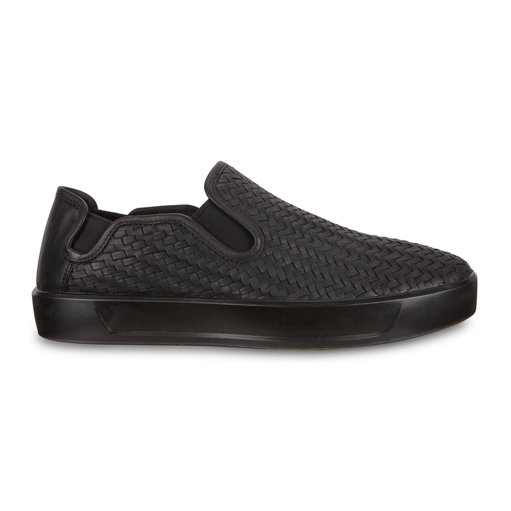 ECCO Mens Slip On Black - Soft 8 Sneakers - RJG-703469